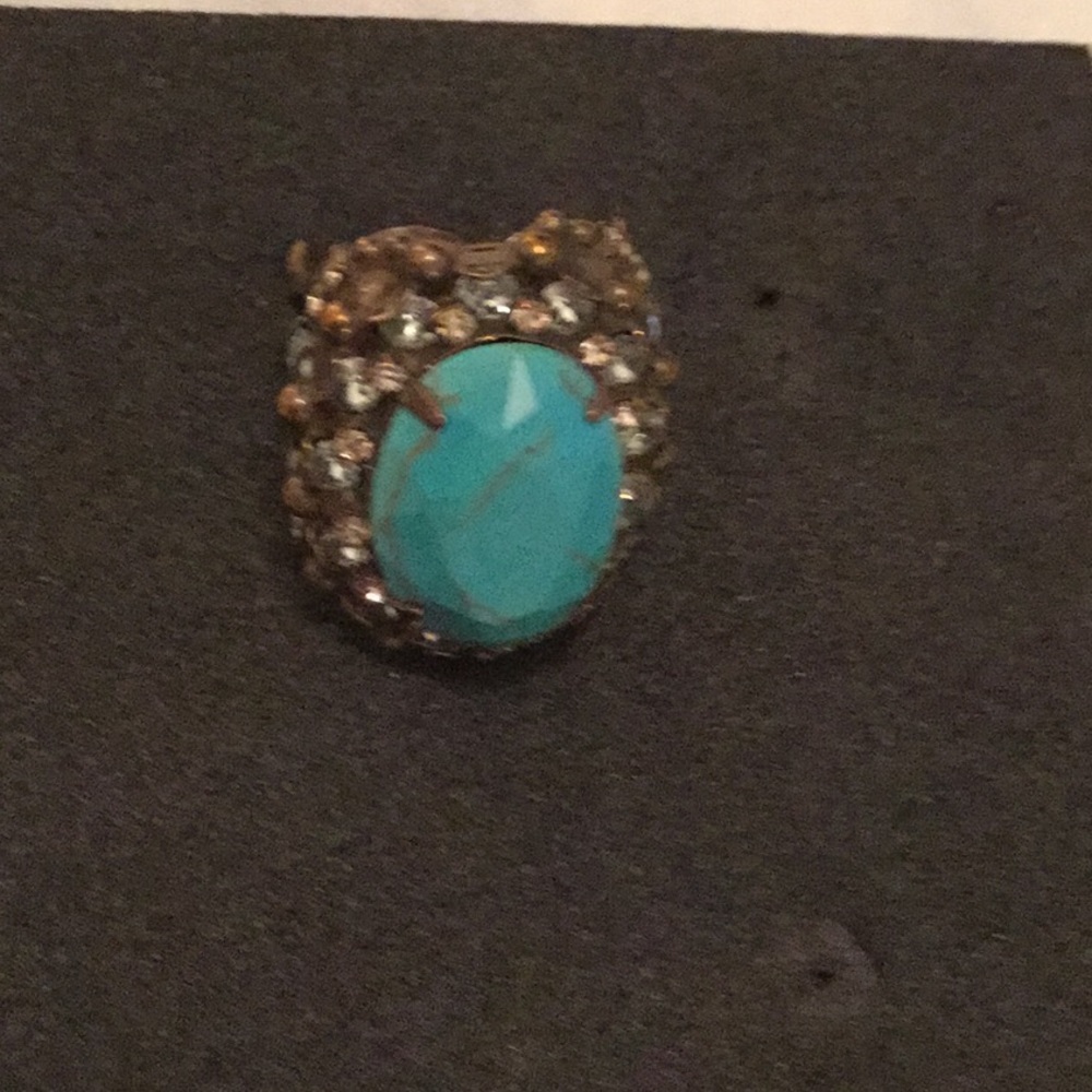 Sorrelli turquoise and crystal ring